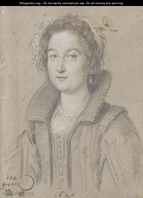 Portrait of Principessa Saponara - Ottavio Leoni