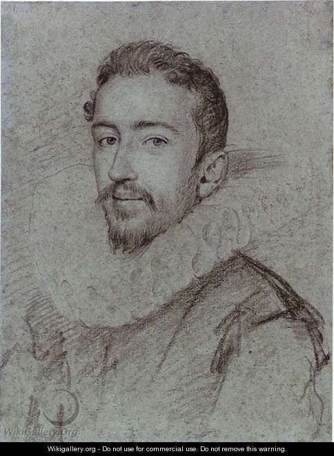 Portrait of a bearded man, bust length - Ottavio Leoni