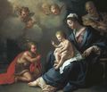 The Holy Family with the Infant Saint John the Baptist and attendant putti - Paolo di Matteis