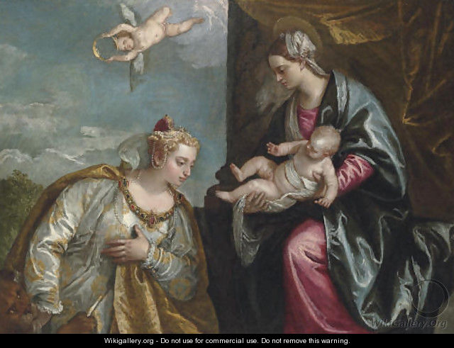 Allegory of the City of Venice adoring the Madonna and Child - Paolo Veronese (Caliari)