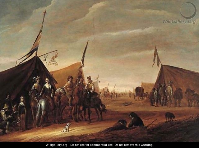 Cavalrymen at an encampment - Palamedes Palamedesz. (Stevaerts, Stevens)