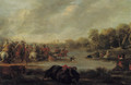 A cavalry skirmish by a river - Palamedes Palamedesz. (Stevaerts, Stevens)