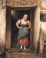 A young Maid in a Doorway - Otto Piltz