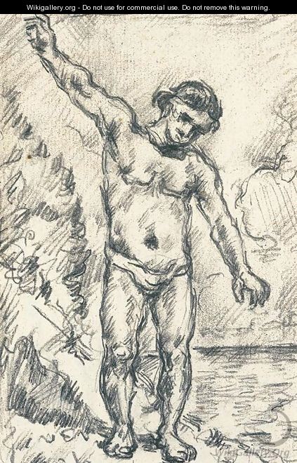 Baigneur aux bras ecartes - Paul Cezanne