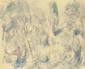 Au bord de l'etang - Paul Cezanne