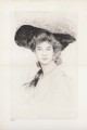 Femme au Chapeau et Collier de Perles - Paul Cesar Helleu