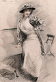 Madame Paris assise sur une banquette - Paul Cesar Helleu