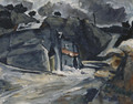 Paysage provencal, or Rochers aA  L'Estaque, or Masures sous la neige - Paul Cezanne
