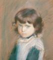 Portrait of the artist's daughter, Ellen, head and shoulders - Paul Cesar Helleu