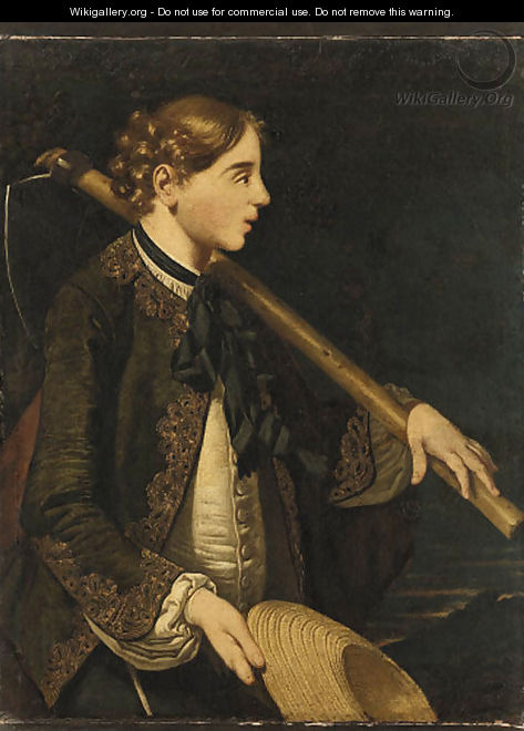 A young Man with a Hoe - North-Italian School