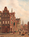 View of the city of Delft with the Oude Kerk - Oene Romkes De Jongh