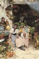 A Venetian Fruit Seller - Oliver Rhys