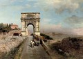 Passing through The Arch of Titus on the Via Sacra, Rome - Oswald Achenbach