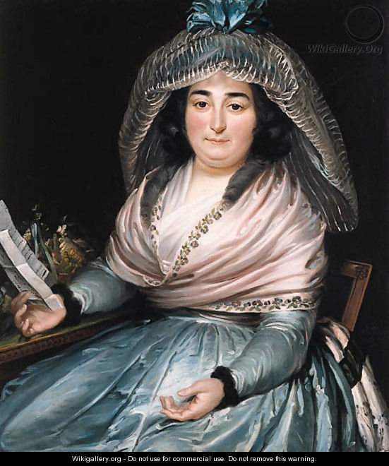Portrait of Adriana Johanna de Pineda, nee van Lodestein (1752-after 1798) - Nicolas Joseph Delin