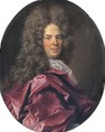 Portrait of a Gentleman, bust-length, in a red cloak - Nicolas de Largilliere