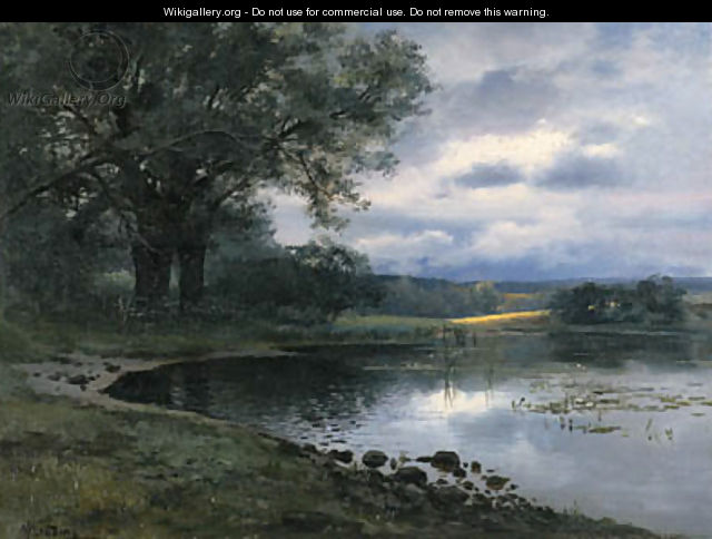Landscape with a Pond - Nikolai Alexandrovich Klodt