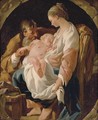 The Holy Family, in a feigned oval - Noel Halle