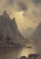 The moonlit departure - Nils Hans Christiansen