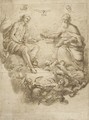 The Holy Trinity attended by putti - Neapolitan School