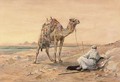 A Bedouin and his camel resting before going down to the Gates of Cairo - Nellie Hadden