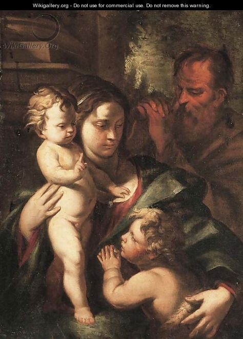 The Holy Family with the Infant Saint John the Baptist - Nicola Vaccaro