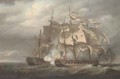 The capture of the French Frigate Tamise (formerly H.M.S. Thames) by H.M.S. Santa Margarita, under the command of Captain T. Byam Martin - Nicholas Pocock