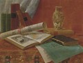 Still Life with Books and Newspaper - Nicholas Alden Brooks
