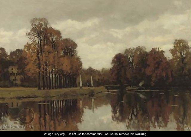 The river Vecht in Autumn - Nicolaas Bastert