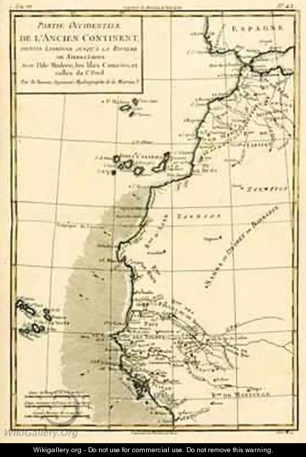 West Coast of Africa, from Lisbon to Sierra Leone - Charles Marie Rigobert Bonne