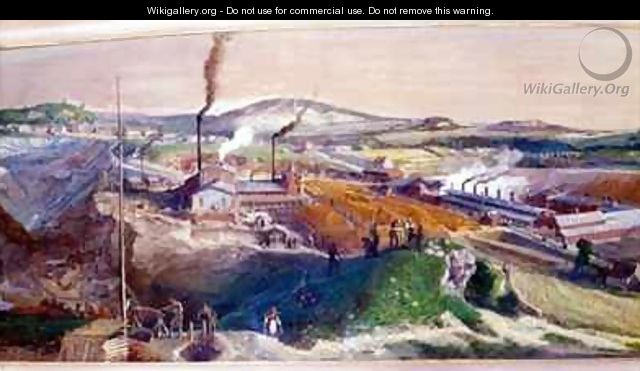Industrial landscape in the Blanzy coal field, Saone-et-Loire 3 - Ignace Francois Bonhomme