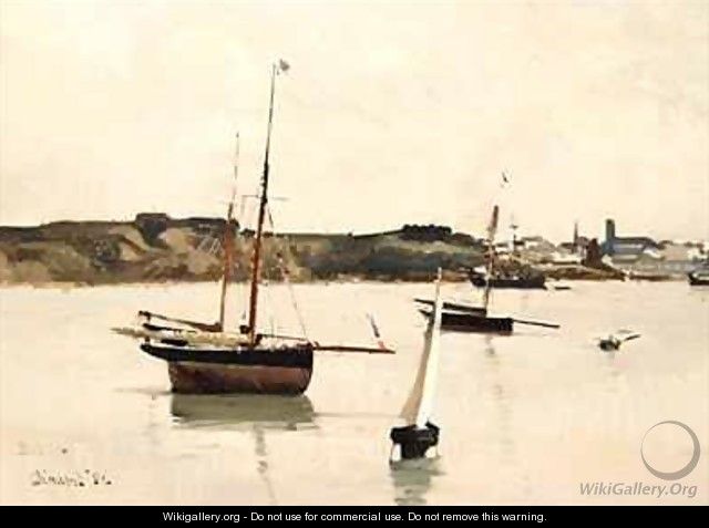 St. Servan Harbour - Edward Darley Boit