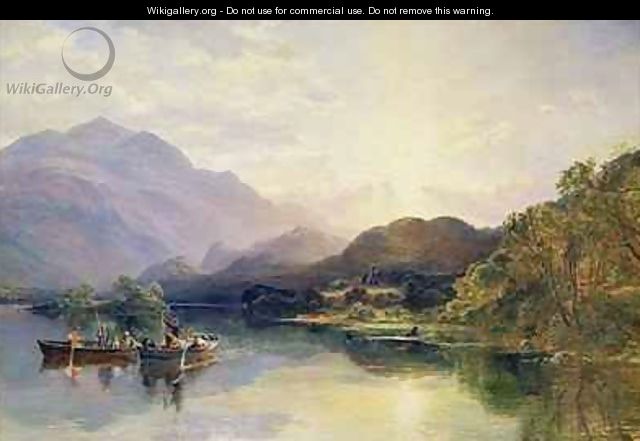 Fishing Party at Loch Achray, with a View of Ben Venue Beyond - Samuel Bough