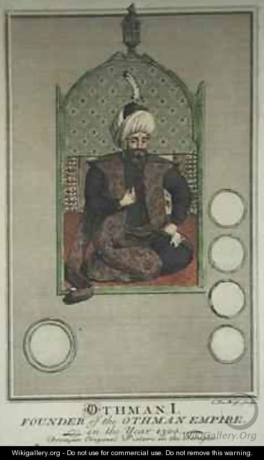 Osman I (1259-1326) founder of the Ottoman Empire in the year 1300 - Claude du Bose