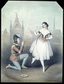 'La Esmeralda' Carlotta Grisi (1819-99) and Jules Perrot (1810-92) - Augustus Jules Bouvier