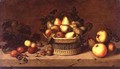 Still Life of Fruit in a Basket - Johann Bouman