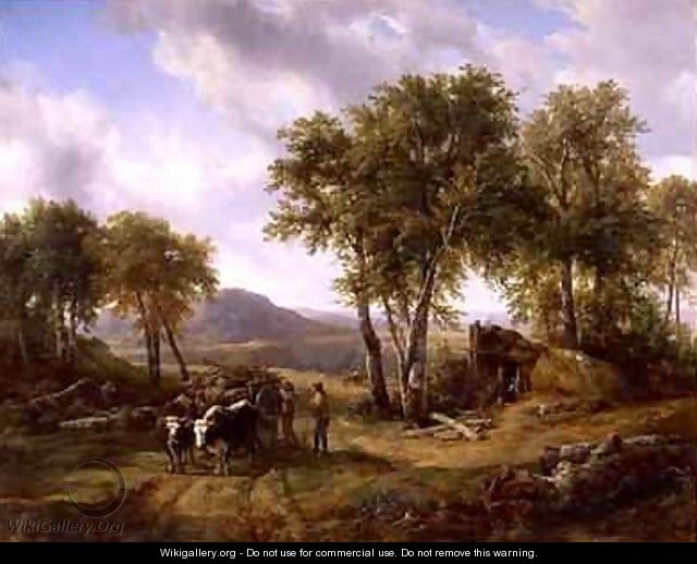 Woodcutters Leaving the Forest at Millau - Jacques-Raymond Brascassat