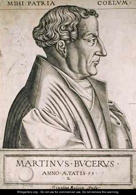 Martin Bucer (1491-1551) at the age of 53 - Rene Boyvin