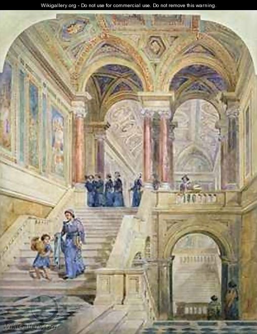 Design for the staircase of Leeds Town Hall - Cuthbert Brodrick