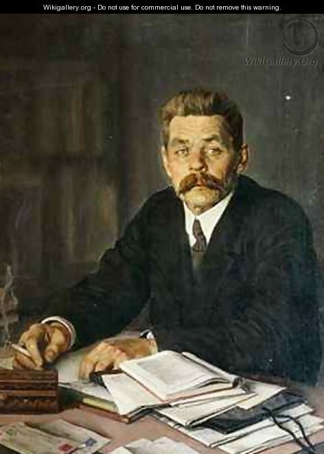 Portrait of the Author Maxim Gorky (1868-1939) - Isaak Israilevich Brodsky