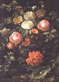 Still Life with Roses, Insects and Snails - Elias van den Broeck