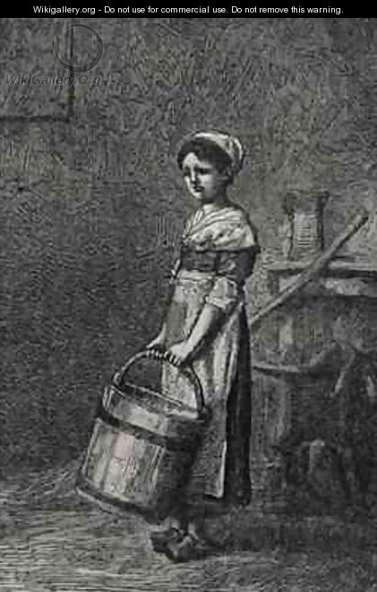 Cosette Carrying a Bucket - (after) Brion, Gustave