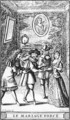 Frontispiece illustration from 'Le Mariage force' by Moliere - (after) Brissart, Pierre