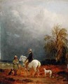 A Traveller and a Shepherd in a Landscape - Edmund Bristow