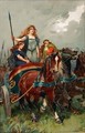 Spear in hand, Boadicea led them to attack - (after) Browne, Gordon Frederick