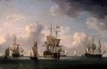 English Ships Under Sail in a Very Light Breeze - Charles Brooking
