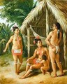 A Leeward Islands Carib Family outside a Hut - Agostino Brunias