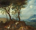 Landscape with Peasant Figures - Pieter III Brueghel