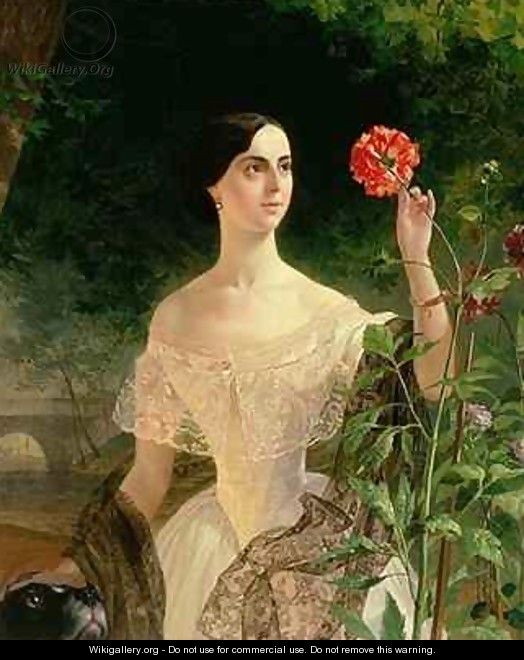 Portrait of Sofia Andreyevna Shuvalova 1829-1912 - Karl Pavlovich Bryullov