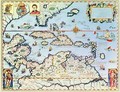 Map of the Caribbean islands and the American state of Florida - (after) Bry, Theodore de