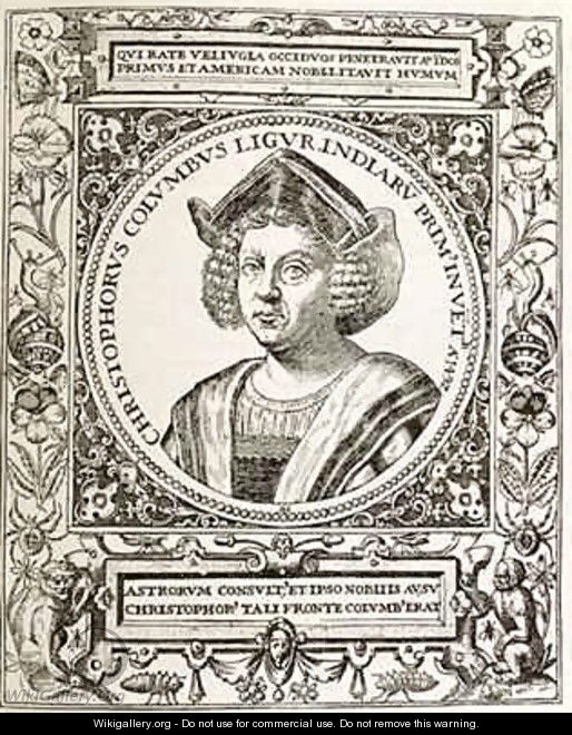 Portrait of Christopher Columbus (1451-1506) - (after) Bry, Theodore de